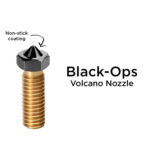 Black-Ops none-stick 3D printer nozzle (Volcano style, 0.4mm nozzle diameter)